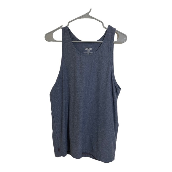 Rhône mens reign tank top. Blue size medium. Sleeveless. - Picture 2 of 8